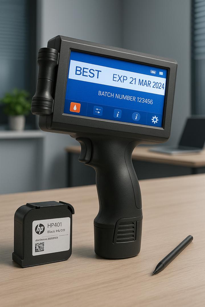 Printer+ Professional Handheld Inkjet Printer 12.7 mm QR Codes, Logos.